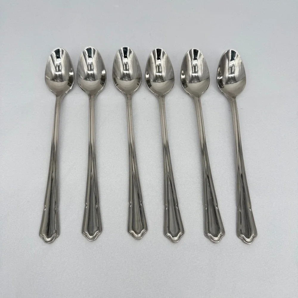 Oneida Set‎ of 6 Iced Tea Spoons 7 3/8